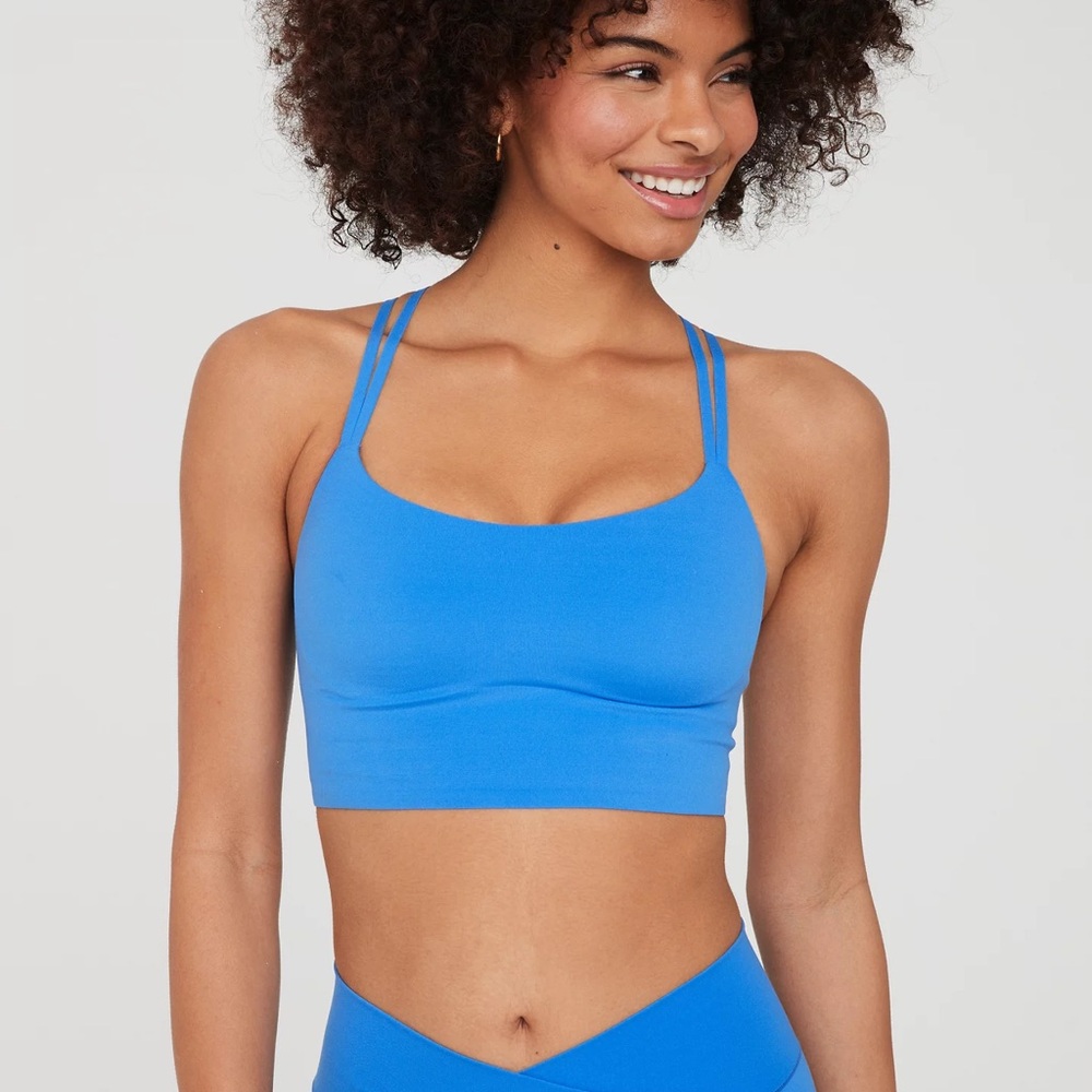 AERIE COBALT BLUE MATCHING SPORTS BRA & LEGGINGS SET
